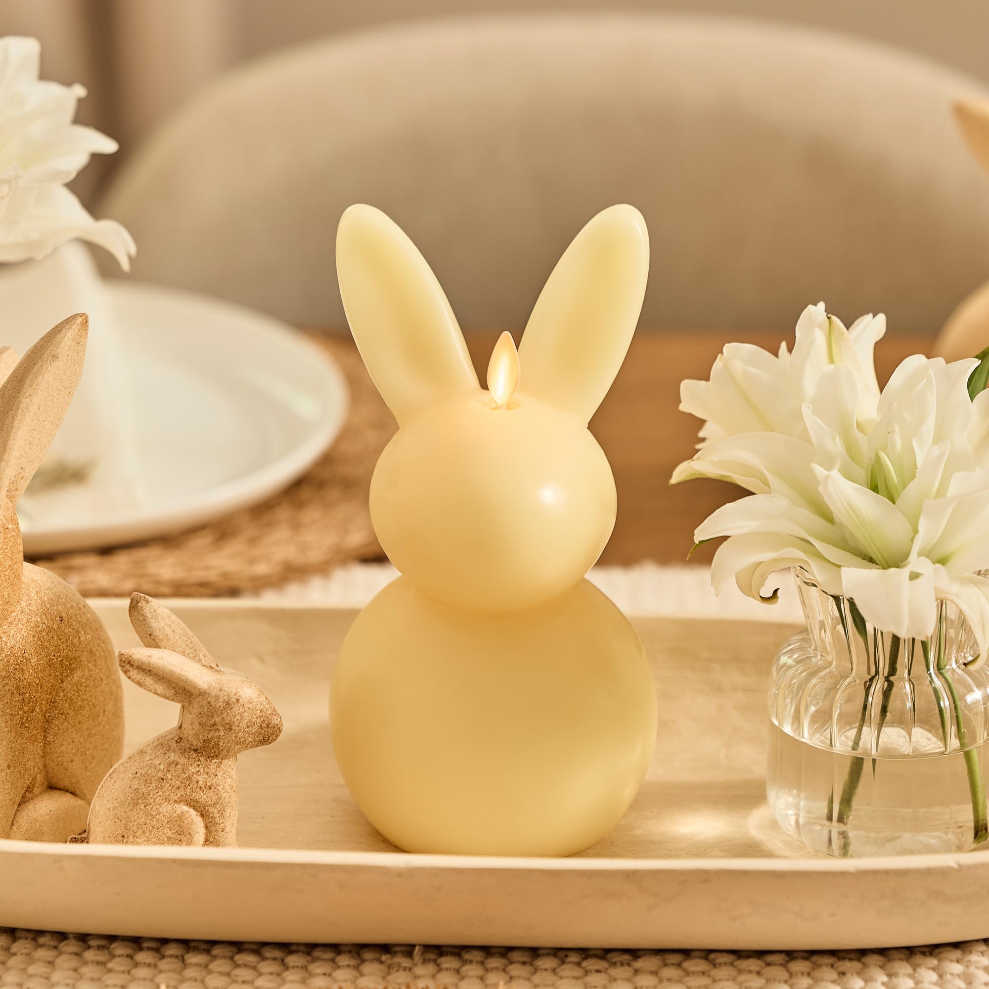 Amazon.com: Luminara Easter Bunny Candle- Lemon Chiffon 4.5