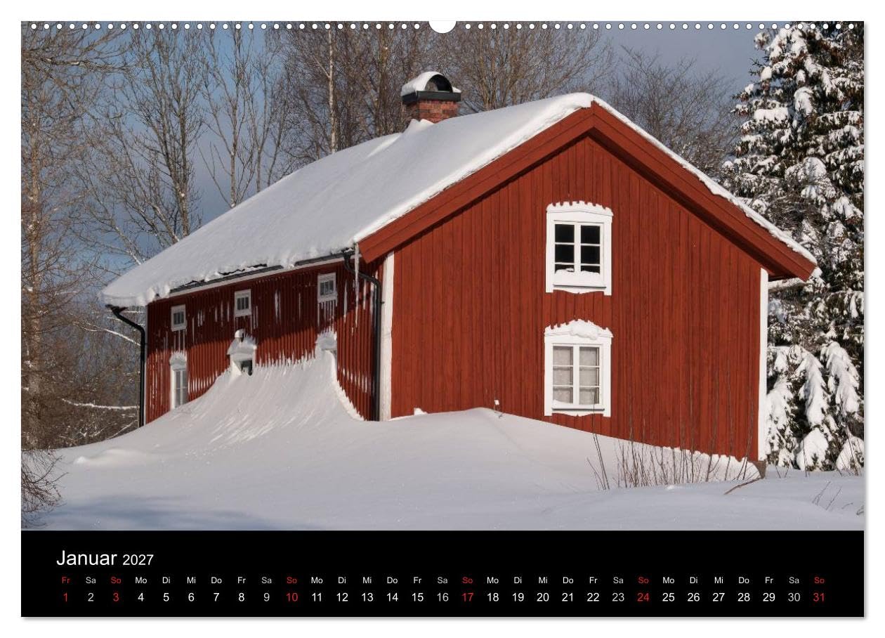 CALVENDO - Schweden im Wechsel der Jahreszeiten (Wandkalender 2027 DIN A2 quer), Monatskalender: Wunderschöne Stimmungen und Landschaften aus Schweden