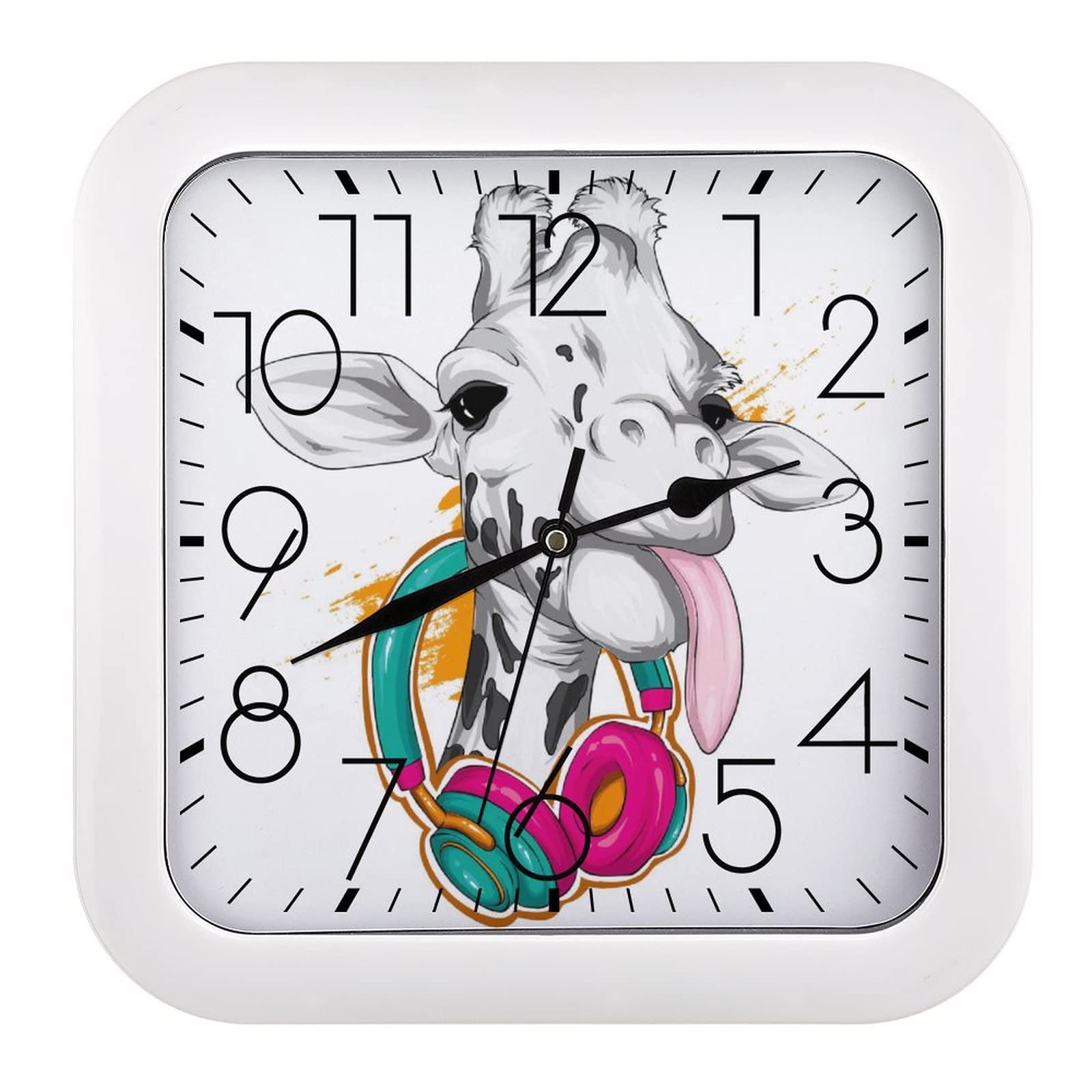 Horloge Murale Carrée Girafe pour égayer la chambre et le salon