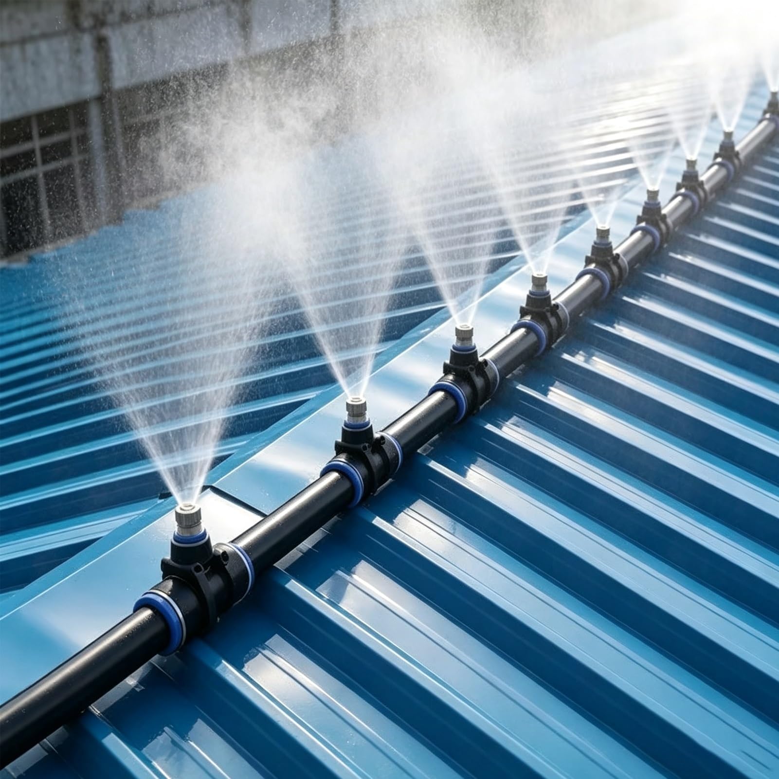 Kit Irrigazione Kit di Irrigazione a Goccia per la Dissipazione del Calore dal Tetto, Attrezzatura Automatica per L'irrigazione di Serre per Pollai/Stalle per Cavalli, Impianto di Nebulizzazione