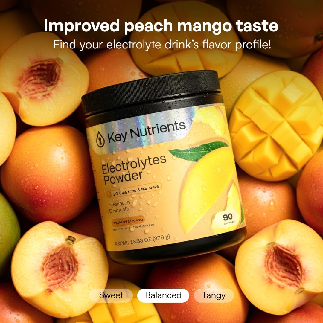 KEY NUTRIENTS Electrolitos y Multivitaminas Durazno Mango - Hidratacion al Maximo 4