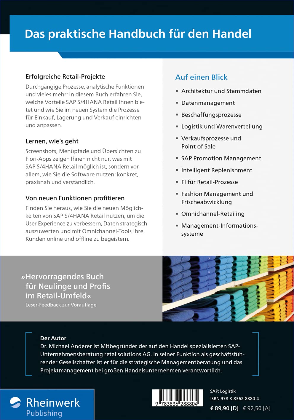 SAP S/4HANA Retail: Die SAP-Branchenlösung für den Einzelhandel verstehen und einsetzen. Inkl. Best Practices und Tipps – Ausgabe 2022 (SAP PRESS)