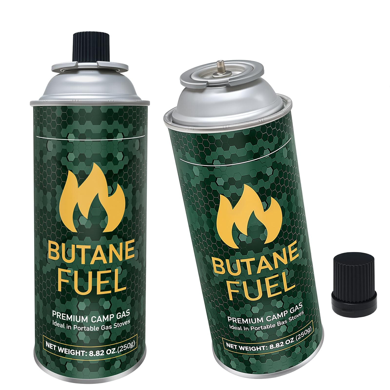 WILTEEXS Butane Fuel Canister, Tin Fuel Refill for Kitchen Torch, Portable Camp Stove-2 Pack
