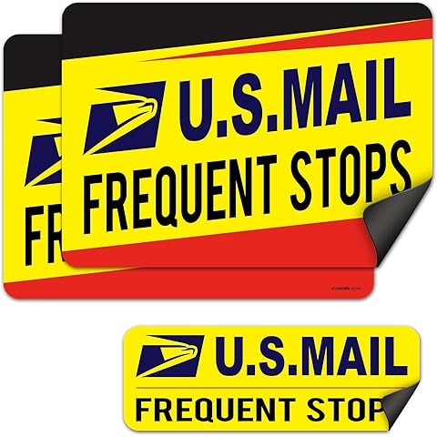 Mail Delivery Driver Magnetic Signs 3 Pack Frequent Stops Sign