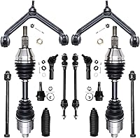 Vista 30 de Detroit Axle - Kit de suspensión frontal de 15 piezas para Jeep Grand Cherokee 99-04 1999 2000 2001 2002 2003 2004, brazos de control superior e