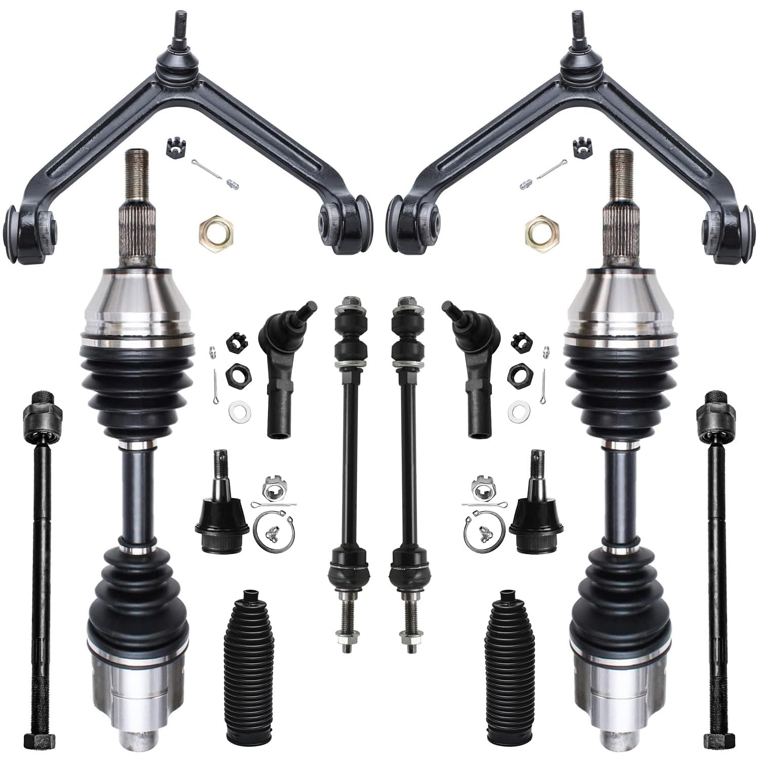 Detroit Axle - 4WD Front 14pc Suspension Kit for 2002-2005 Dodge Ram 1500