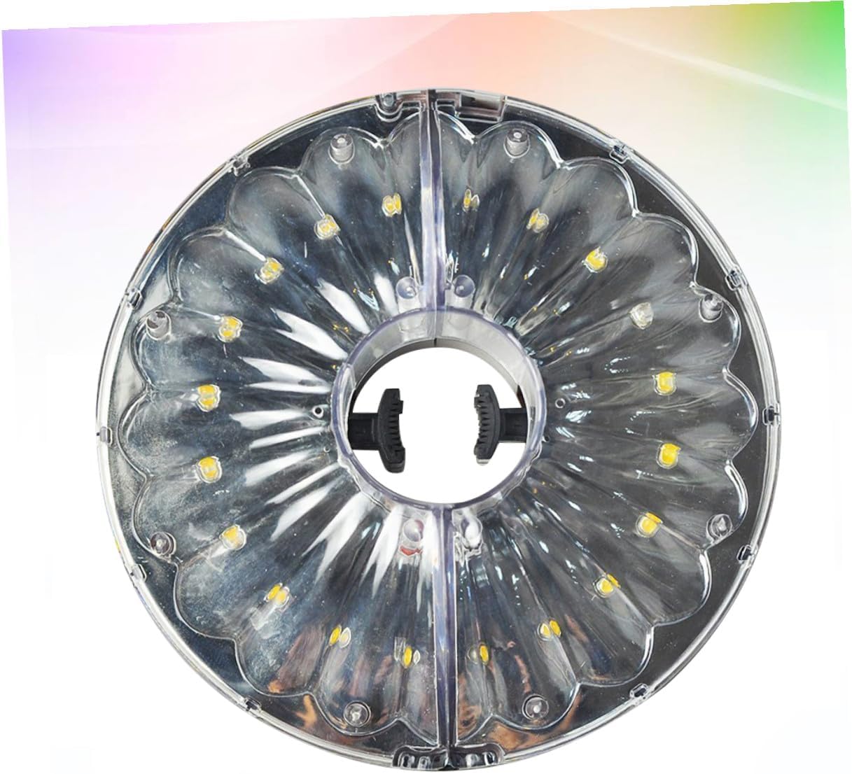 LED Warm White Outdoor Umbrella Light Portable Detachable Camping Tent Lamp Emergency Light Cordless No Battery PVC for Patio BBQ and Outdoor Activities