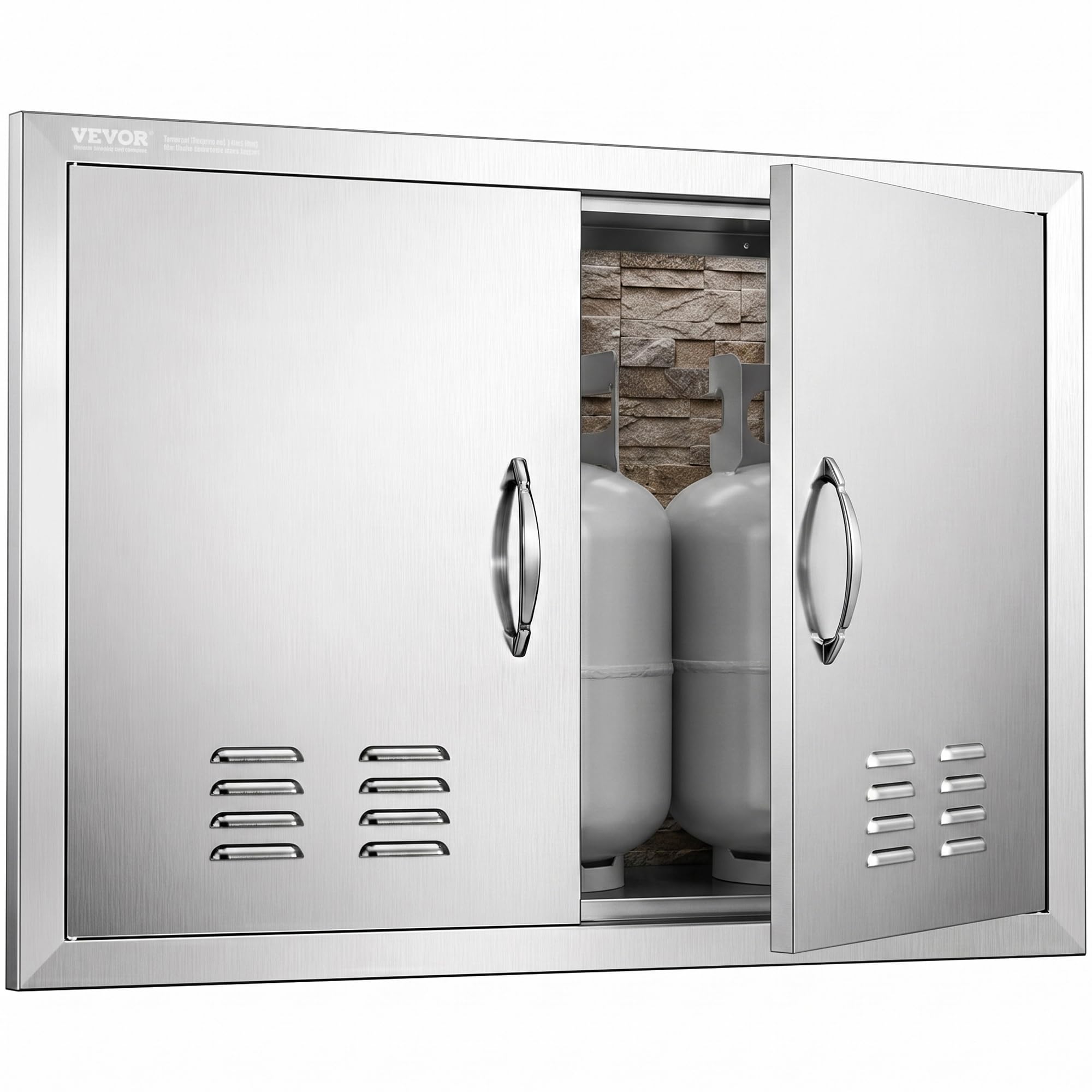 VEVOR Outdoor Kitchen Doors 30W x 21H Inch 304 Stainless Steel Double Doors
