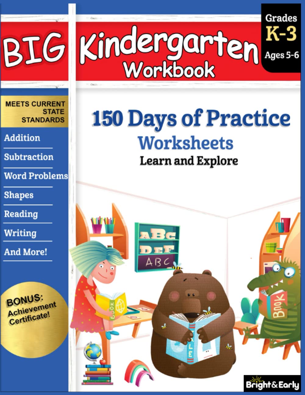 Amazon Big Kindergarten Workbook Ages 5 to 6 150 Days of Practice