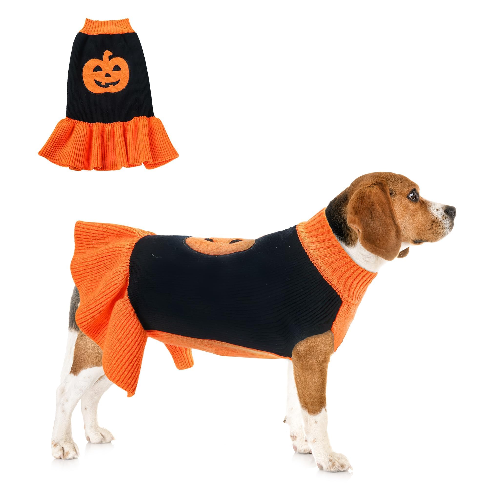 Robe pull d'Halloween pour chien chandail en tricot épais haut de gamme NACOCO
