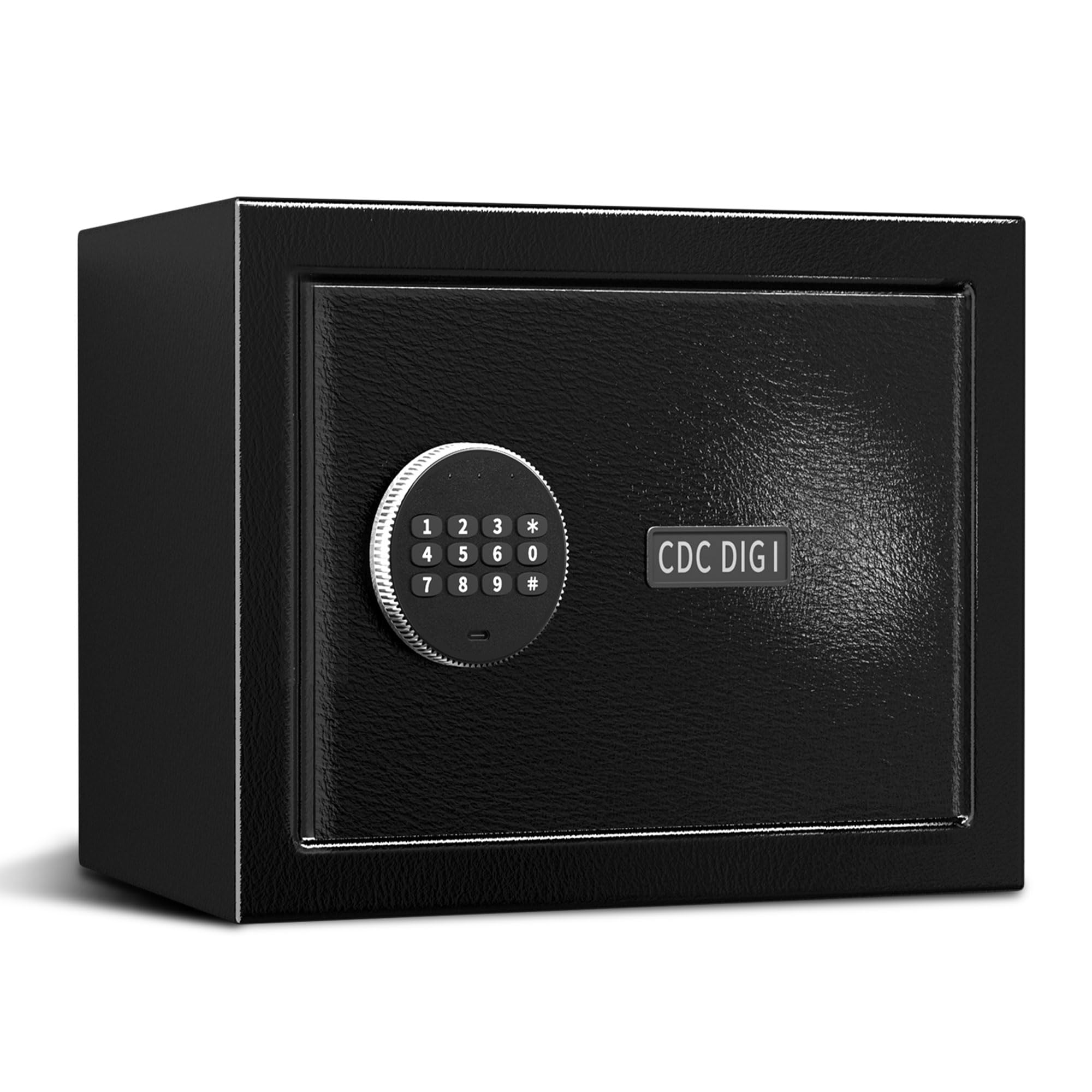 CDC DIGI 34L Digital Electronic Cash Money Safe Box, Wall-Mountable Alloy Steel with Smart Alarm. High-Security Home Cabinet Safe for Home/Enterprise — image 1
