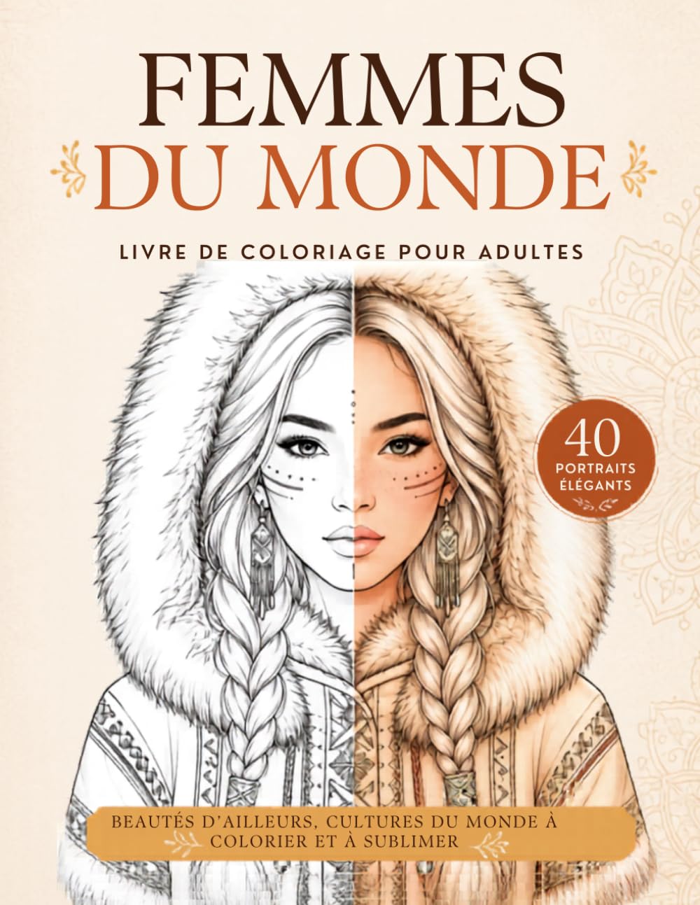 Coloriage Femme du monde: 40 portraits féminins inspirés des cultures du monde – Livre de coloriage élégant et relaxant pour adolescents et adultes