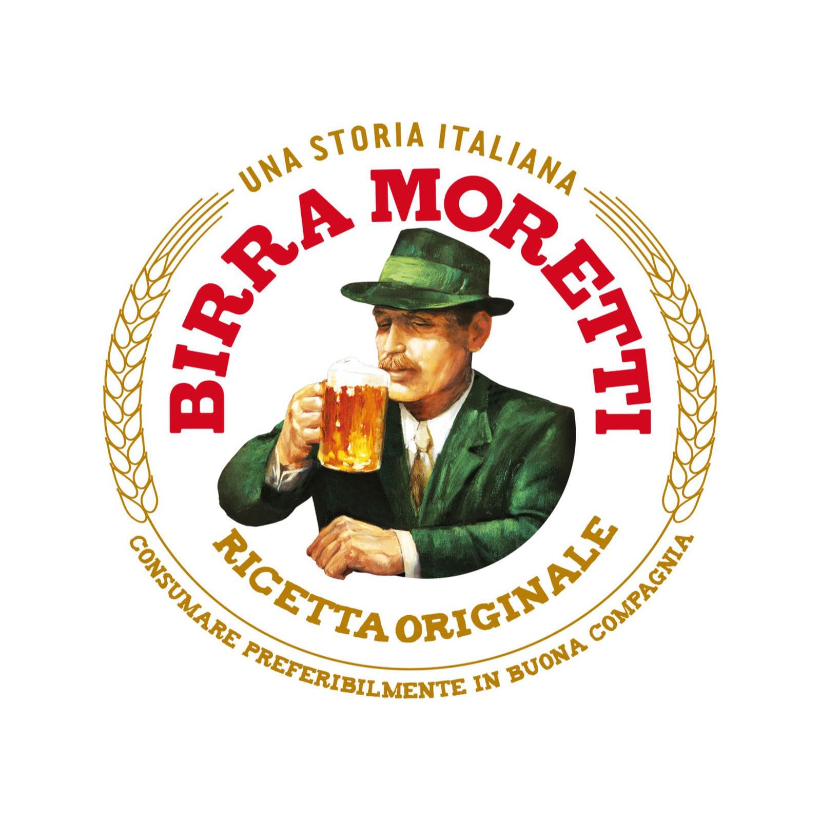 Lot de 6 verres à bière Birra Moretti 59 cl (Pint 20 oz)