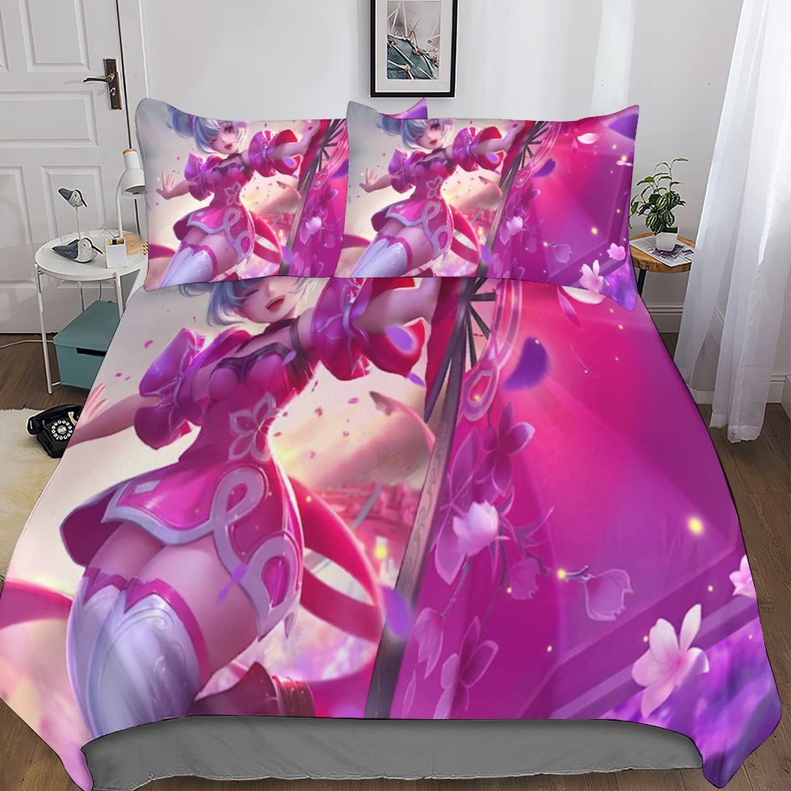 Housse de couette 3D hypoallergénique et facile à nettoyer pour ado