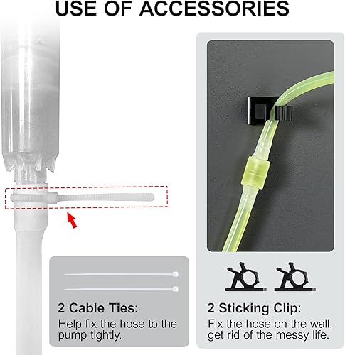 Miniatura 5 de GAGALIFE - Juego de tubo de extensión para dispensador de jabón para fregadero, tubo de silicona de grado alimenticio de 47 pulgadas con válvula de