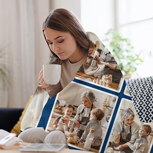Vista 5 de Manta personalizada con texto en imagen, manta personalizada con mi propia foto, para cumpleaños, Navidad, manta personalizada para mamá, papá