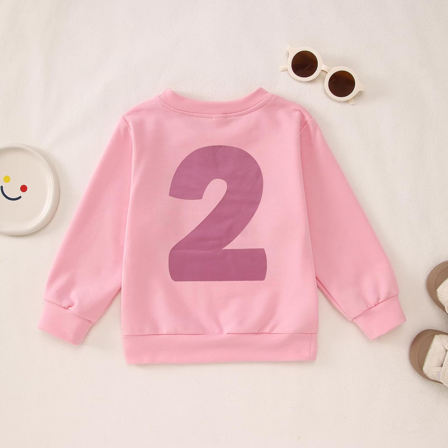 I'm Two Cute Sweatshirt for Girls 2nd Birthday Outfit for Toddler Girl 2 Year Old Birthday Party Long Sleeve Shirts - Image 5