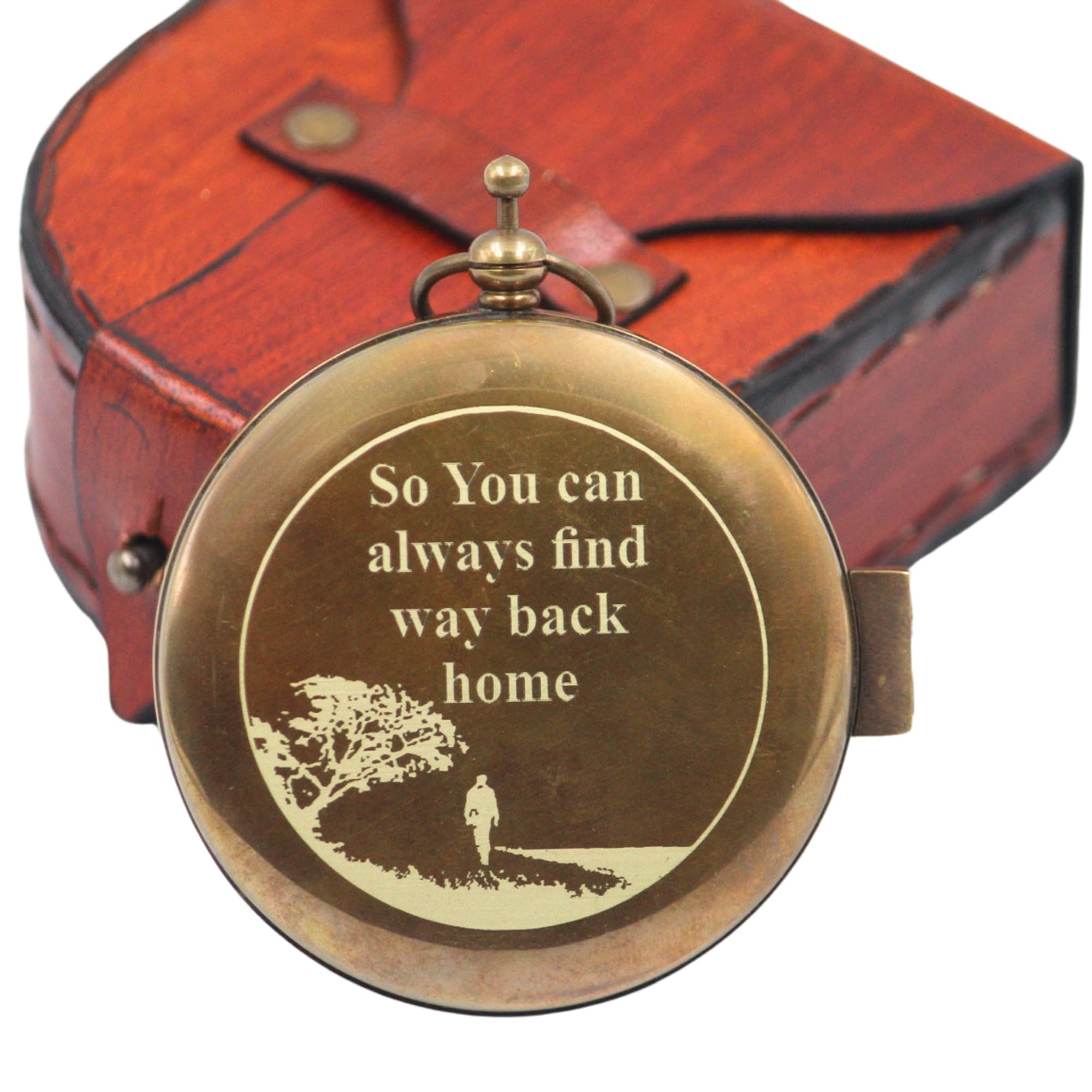 So You Can Sundial Compass Gift Hiking - Camping - Keepsake Engraved Compass Gifts for Men - Son - Boys - Women - Girls