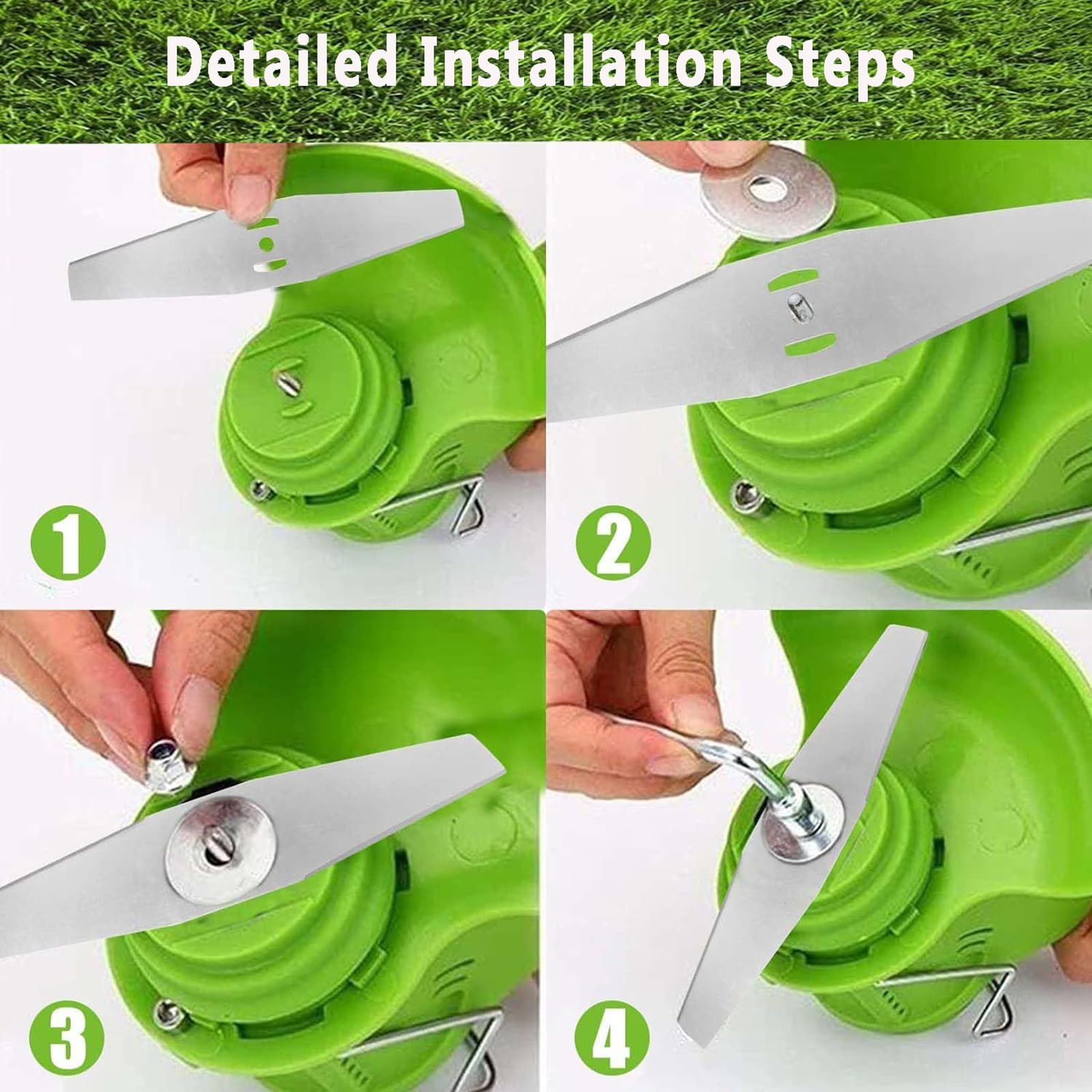 Accessoire Tondeuse Métal 10 Lames Métal Pour Coupe-bordures - Compatibles Einhell - Remplacement Facile Lames Débroussailleuse Métal