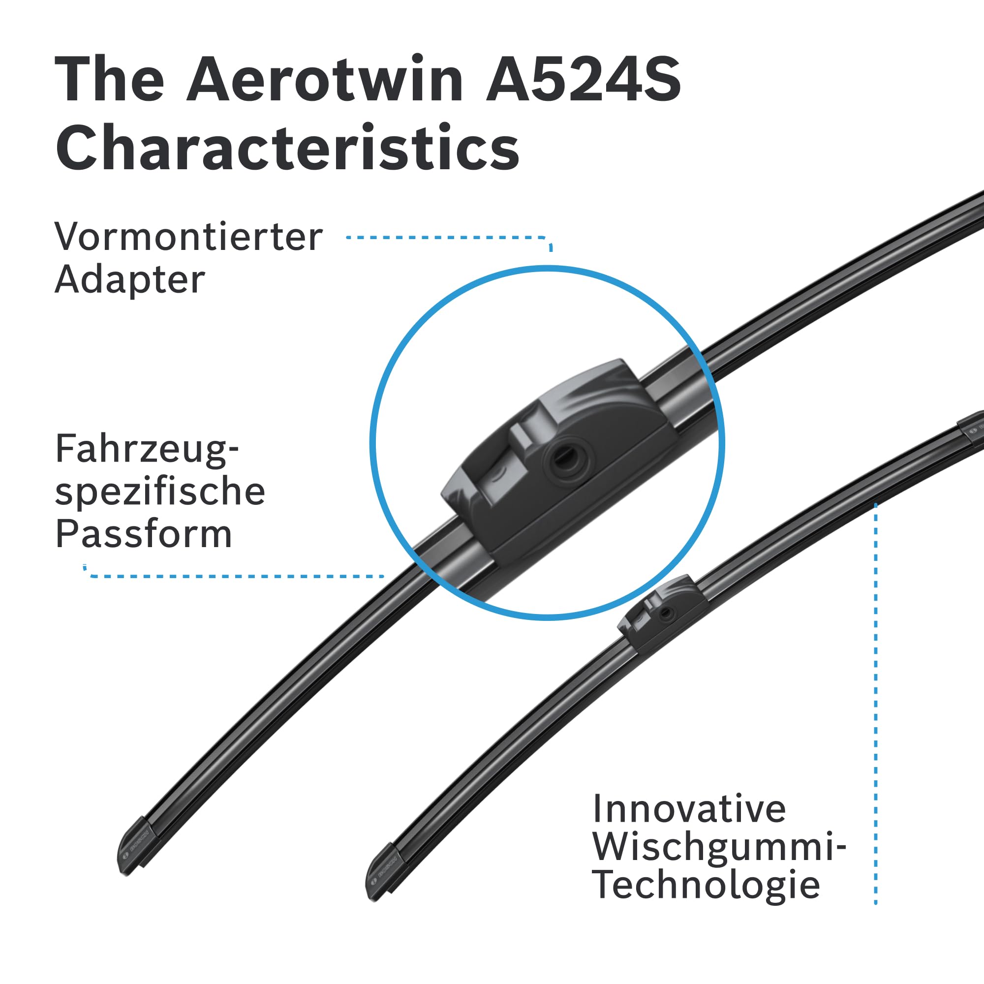 Bosch Aerotwin A 524 S Front-Scheibenwischer - 2 Wischblätter – Ansicht 5