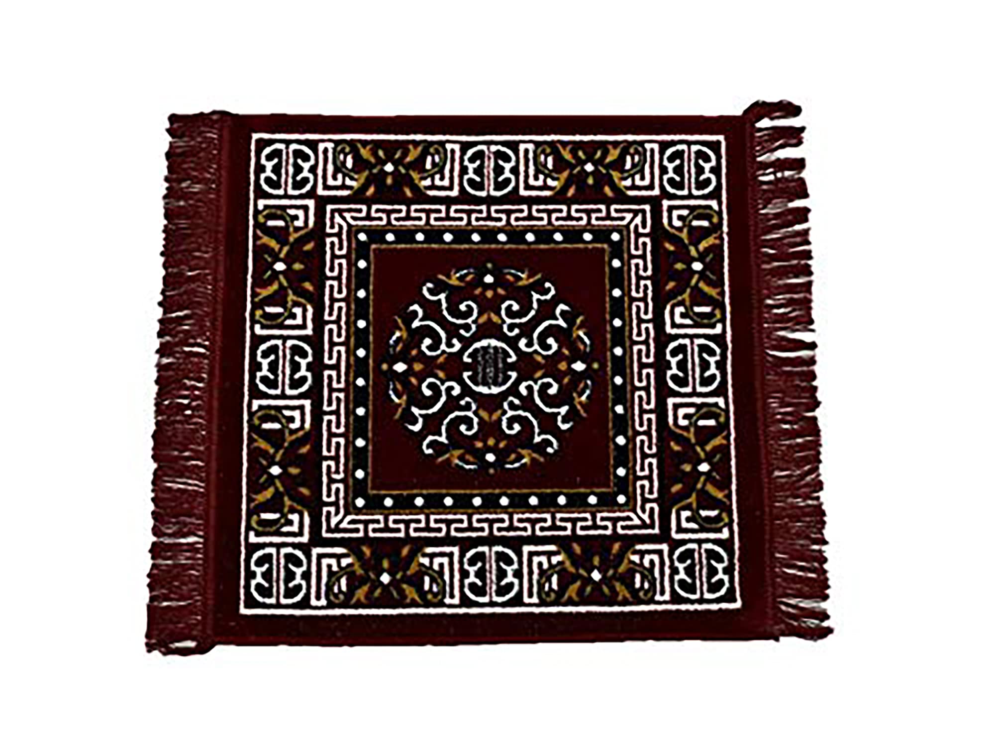 Homitecture Polyester Fabric Multipurpose Pooja Mat (Maroon Red, Standard)