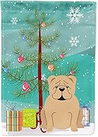 Vista 491 de Caroline's Treasures BB4243GF Bandera de jardín con texto en inglés «Merry Christmas» con texto en inglés «Merry Christmas», bandera decorativa