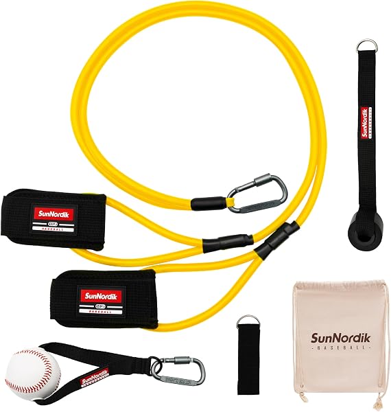 SunNordik Resistance Bands for Pitchers, Baseball & Softball Training Equipment for Improving Arm Strength & Pitching Tr