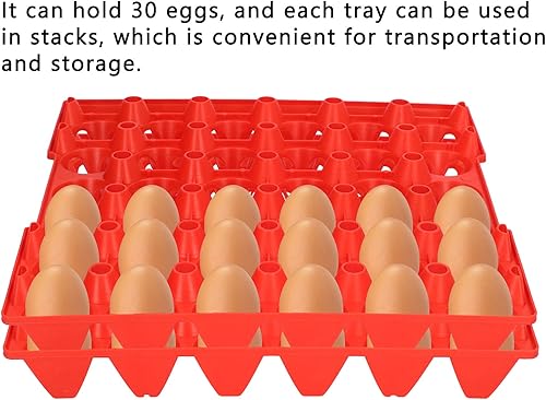 Miniatura 5 de 5 bandejas de plástico para huevos, 30 celdas de plástico para huevos de gallina, cajas de cartón reutilizables para almacenamiento y transporte,