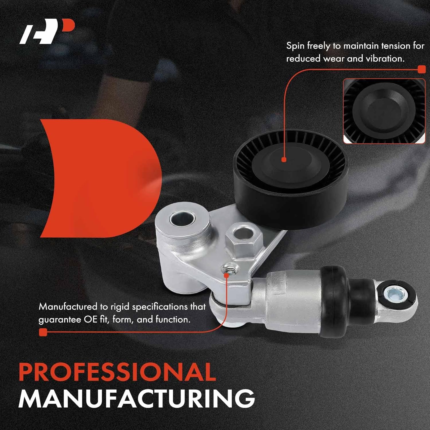 A-Premium Belt Tensioner Assembly Compatible with Hyundai Genesis 2009-2016, Genesis Coupe 2010-2016 & Kia Stinger 2018-2023, K900 2019-2020 & Genesis G80 2017-2020, G70 2019-2023, G90 2017-2022, Gas