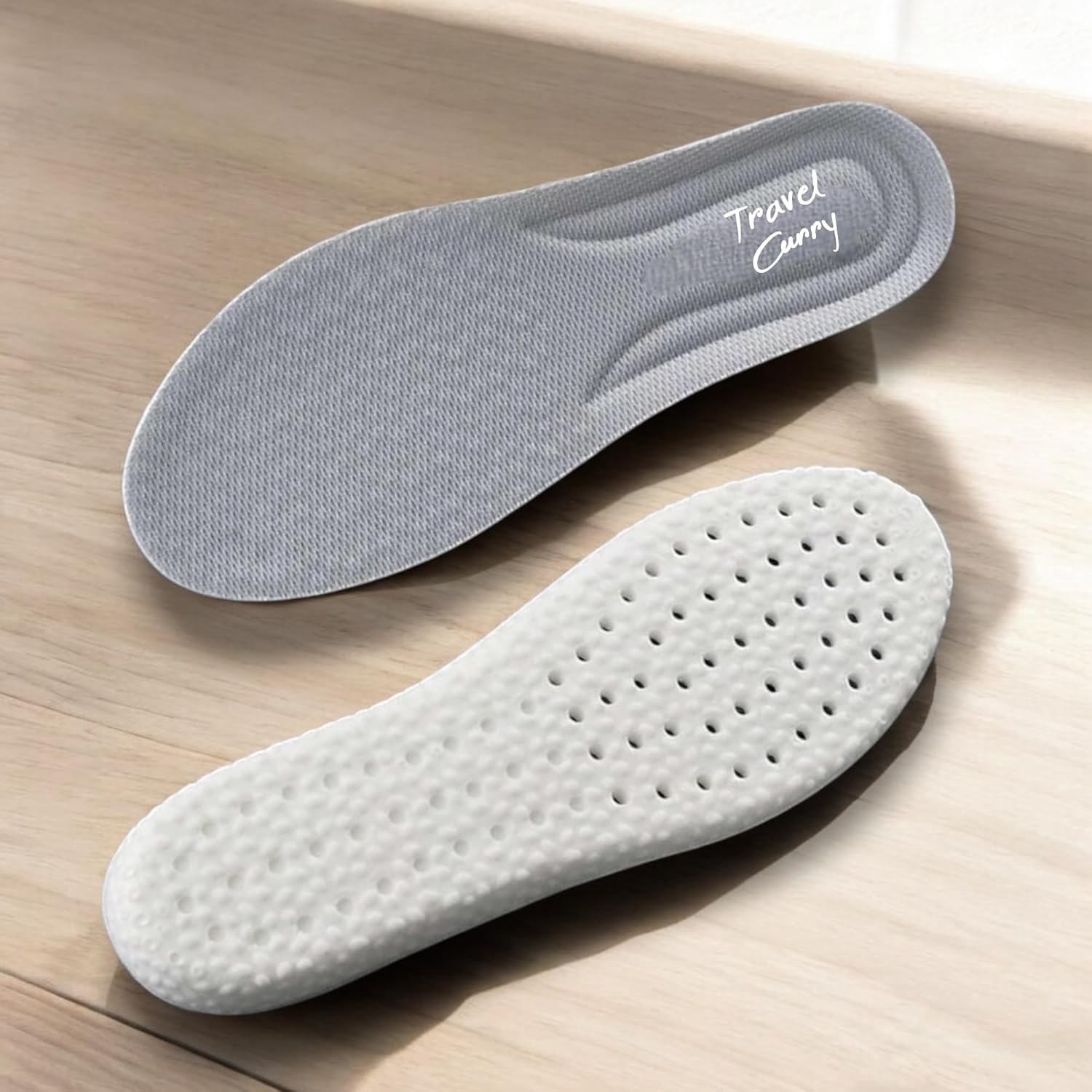 Travel Curry - Memory Foam Shoe Insoles, Elastic Shock Absorbing Height Increasing Sports Shoe Insoles For Men And Women Cuttable Soft Breathable Honeycomb Orthotic Replacement Inserts (Size EU 40-45) 5 71YtAtG2bLL. SL1500