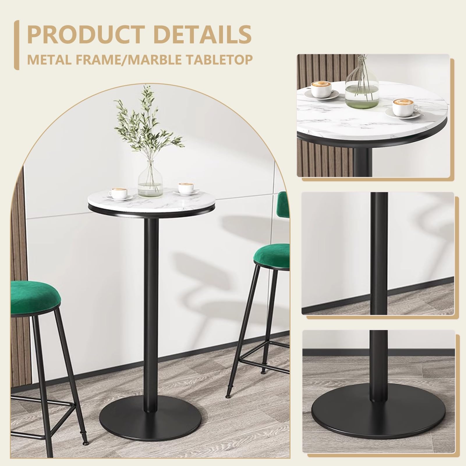 Produktbild von Lonmrrton Eisen-Bartisch Zur Wandmontage, Runder
