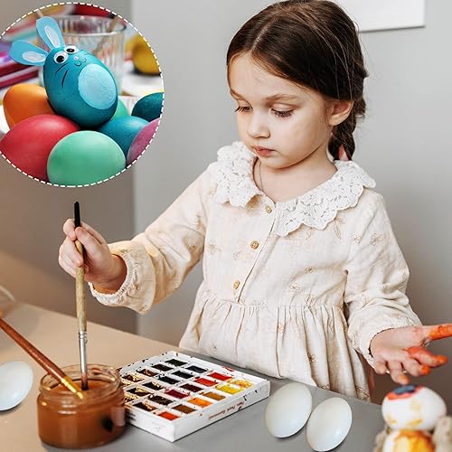 Miniatura 7 de 30 huevos falsos blancos de plástico, huevos de Pascua, huevos blancos realistas, huevos falsos para manualidades, pintura, fiesta, decoración del