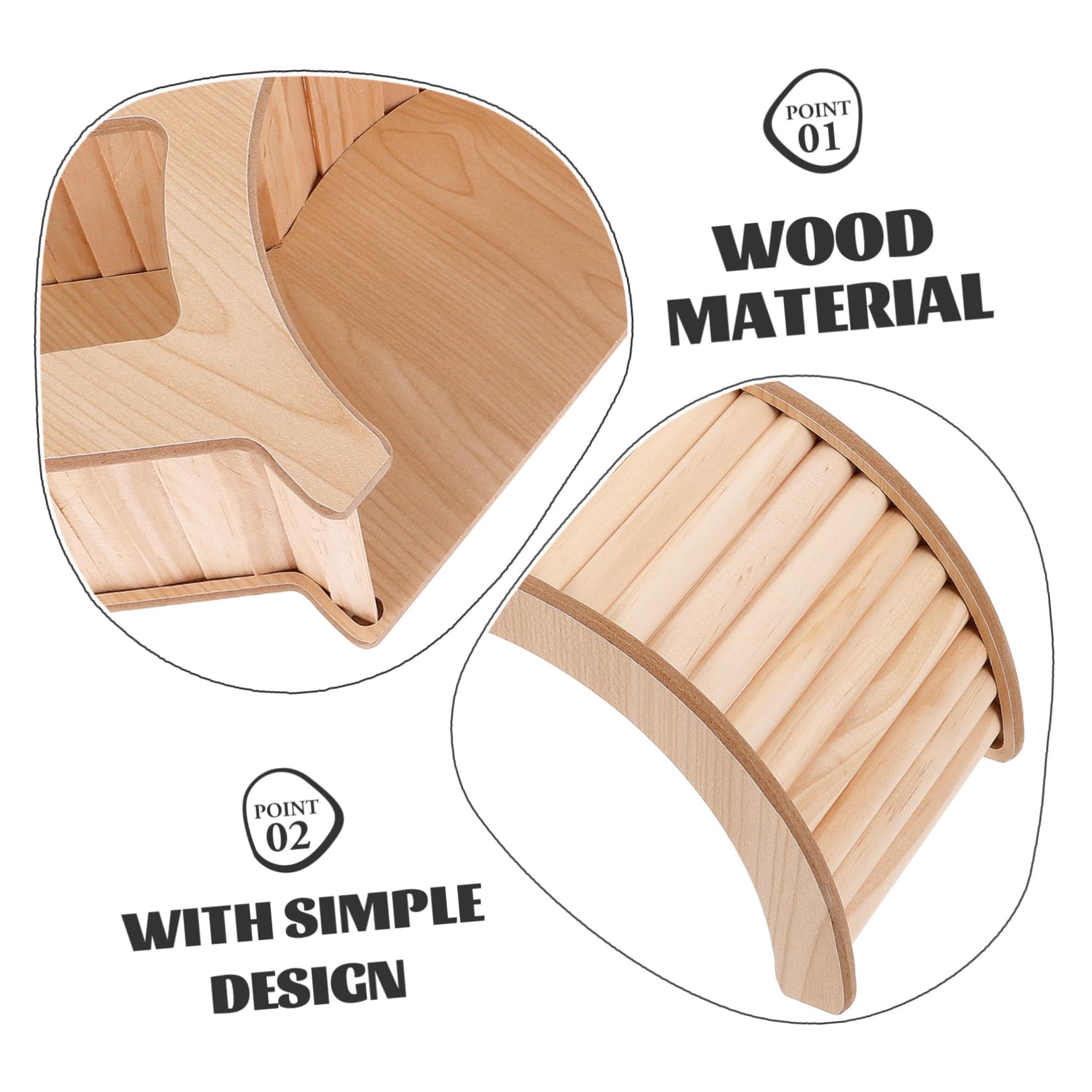 Casetta in Legno per Criceti Tunnel Arco Nascondiglio Casa per Piccoli Animali Accessori Gabbia Decorazione Habitat