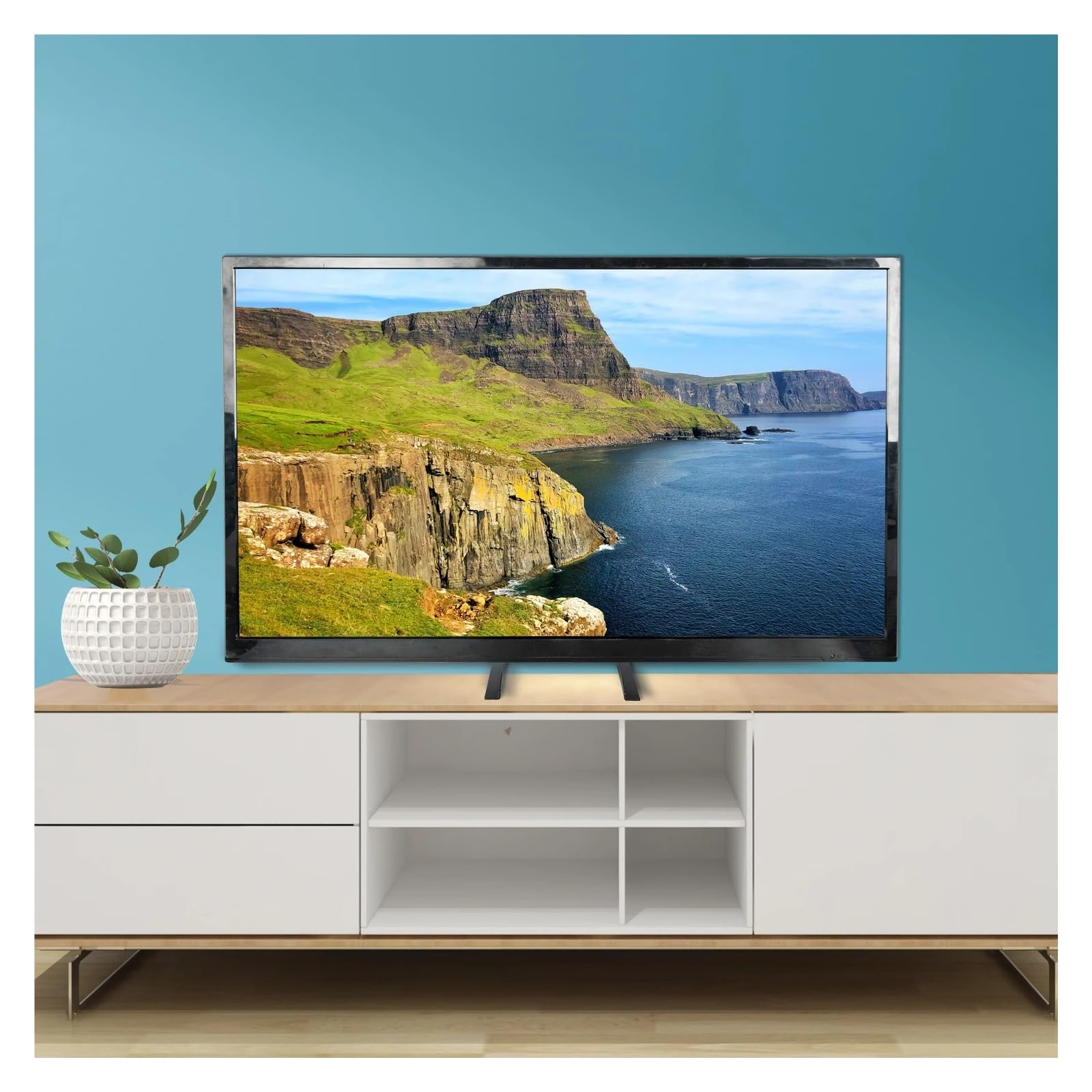 YCQYM Supporto TV per schermi Piatti e curvi LCD/LED/Plasma da 32-75 Pollici - Staffa Base piedistallo Regolabile Compatibile con TV BEISHI - Robusto ed Elegante