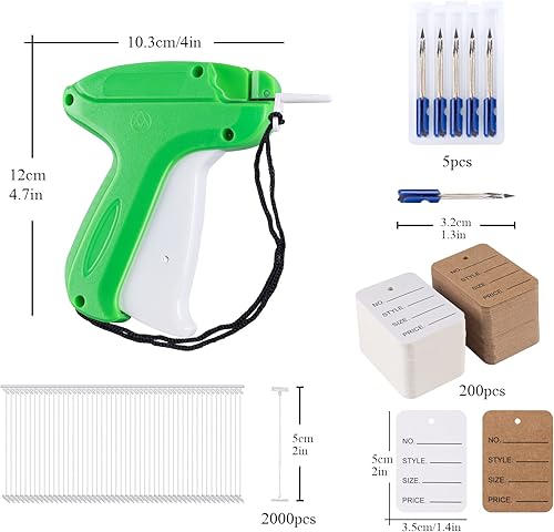 Miniatura 3 de Kit de pistola de etiquetado para ropa, pistola de etiquetas para ropa, pistola de etiquetas de ropa con 200 etiquetas de precio, 5 agujas