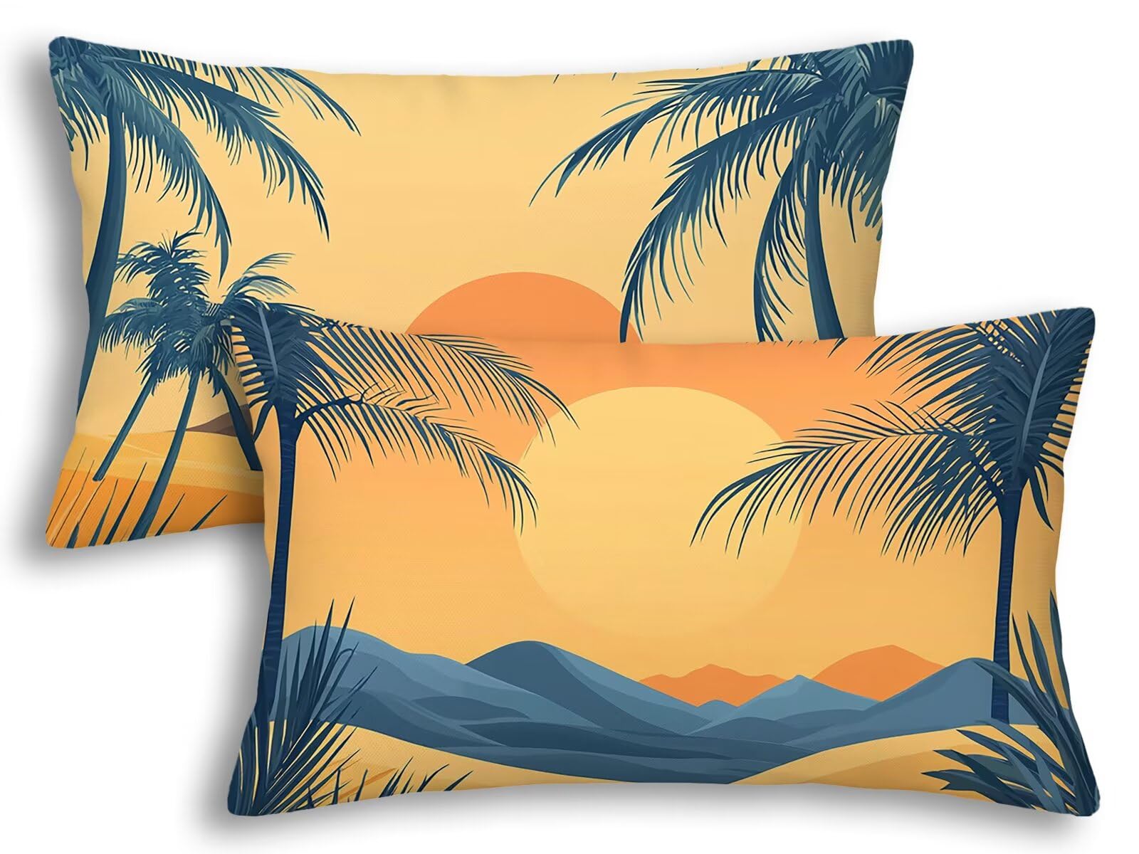 Fundas cojines exterior impermeable 40x60 estilo playa para terrazas