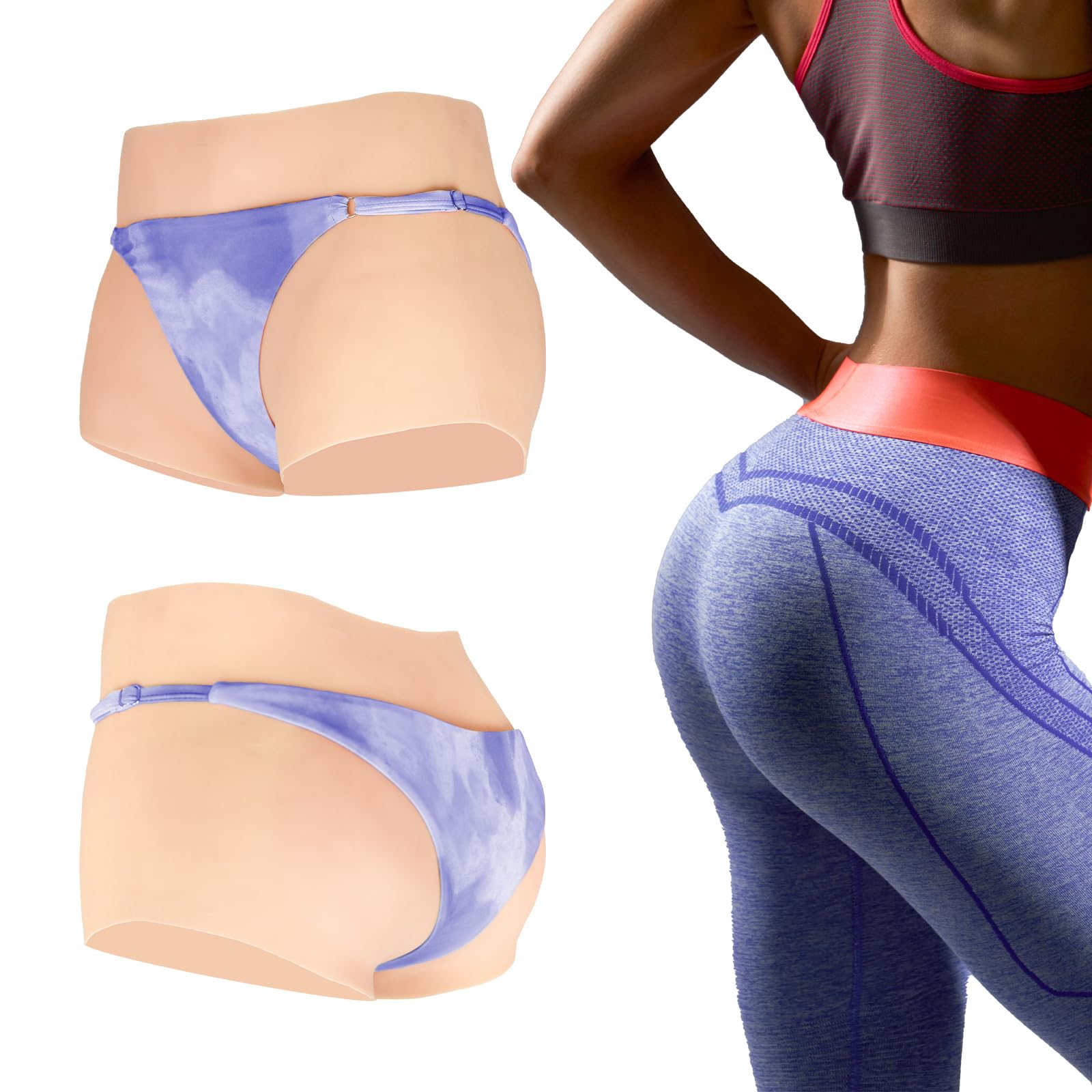 Minaky Silikon Brüste & Crossdresser Silikon Höschen aus Weichem Silikon Realistische Anzug Body Shaper Enhancer für Transgender Kleidung Drag Queen, C Cup, Mit Katheter