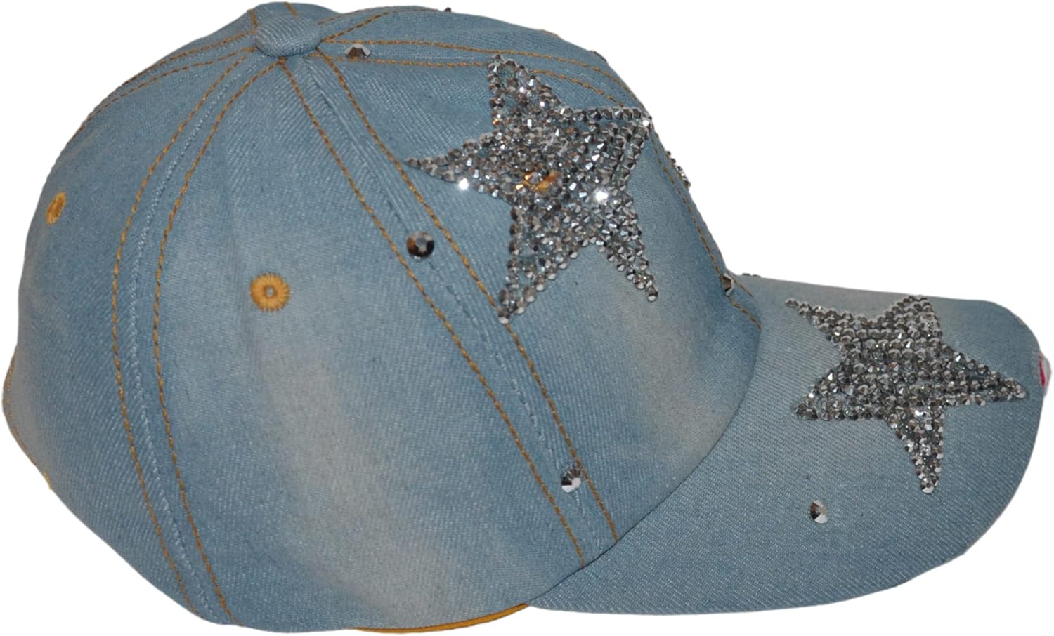 Popfizzy Bling Baseball Cap for Women and Girls, Fun Bedazzled Hats, Shiny Rhinestone Denim and Diamond Hat, Sparkly Gifts - Image 5