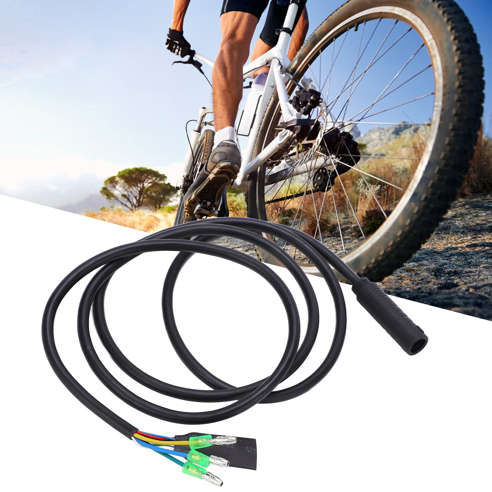 BuyWeek Cavo di Prolunga Motore E-Bike, 1300mm in ABS con Femmina Impermeabile Spina a 9 Pin