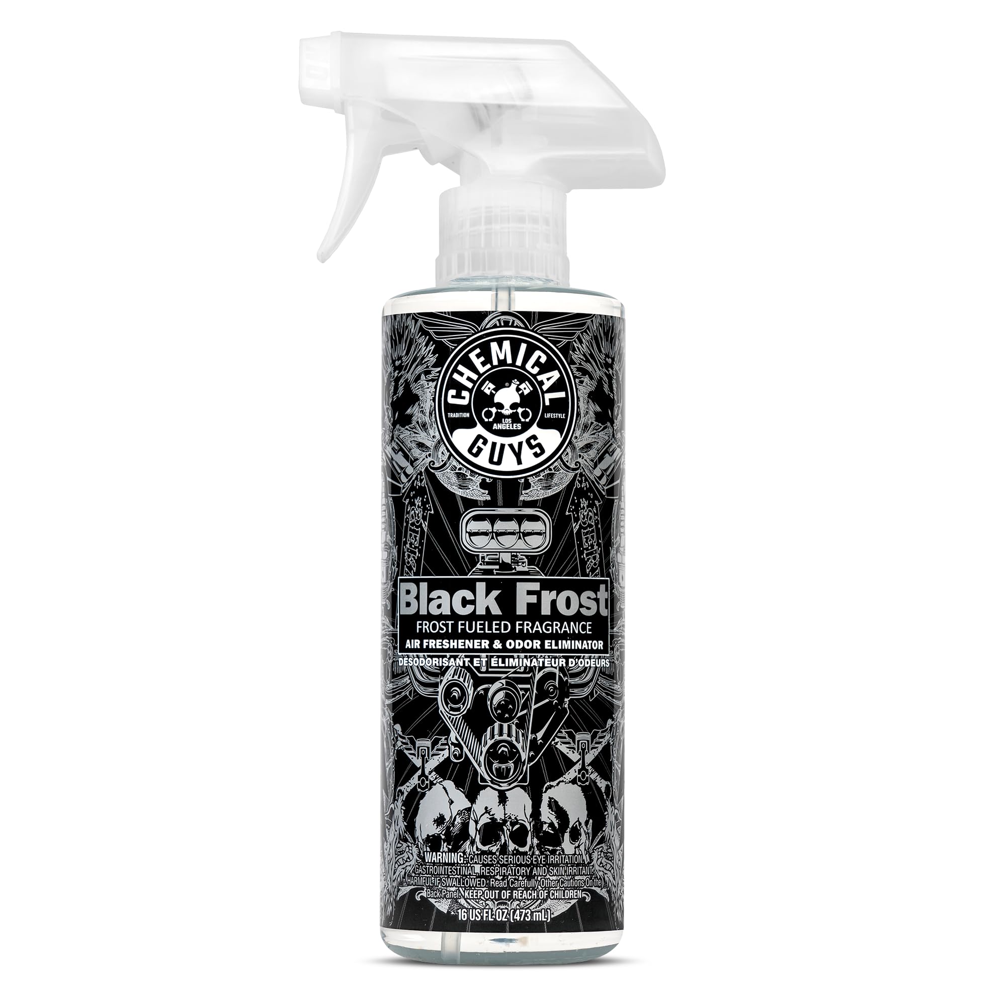 Black Frost Air Premium Car Air Freshener Spray & Odor Eliminator - Crisp Masculine Scent Spray for Trucks, SUVs, RVs, and Motorcycles - Use in Home, Office, or Garage, 16 oz Bottle