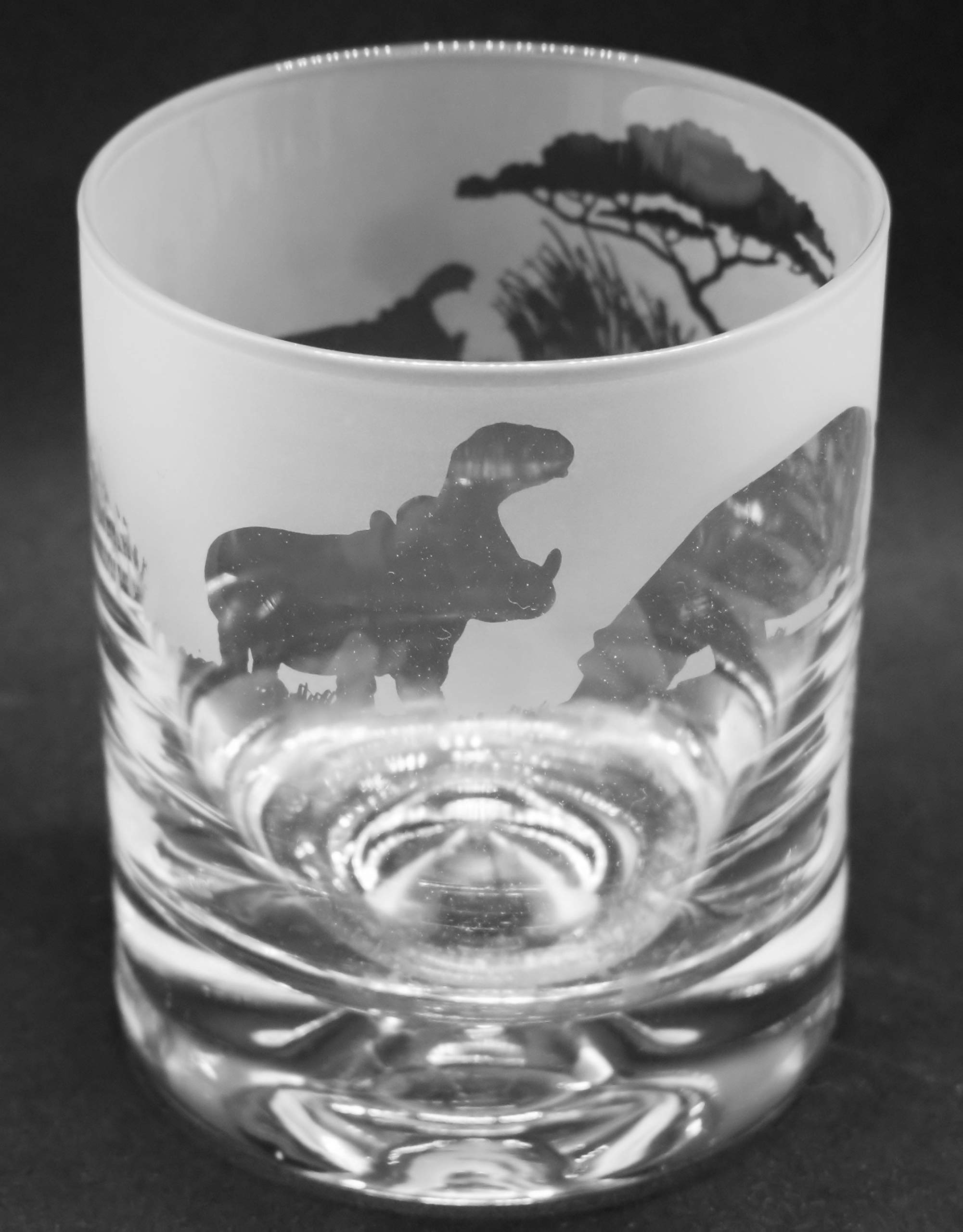 Hippo Frieze Boxed 30cl Glass Whisky Tumbler