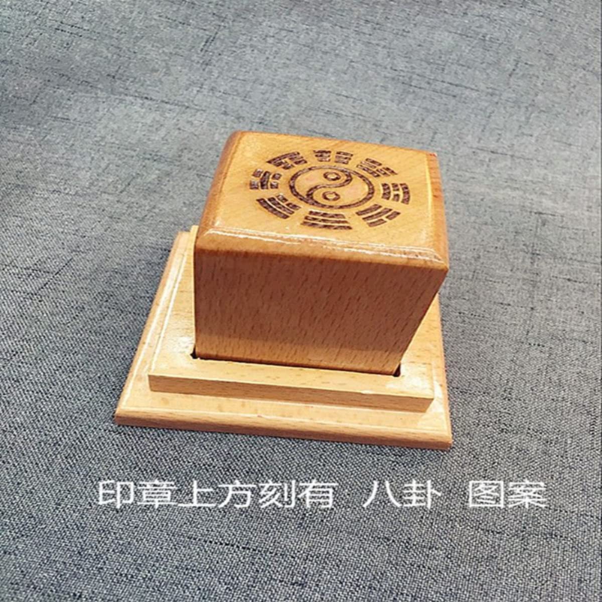 Amazon.co.jp: 中国印鑑片面道教魔術道具、 道教の武器印章 片面 桃木