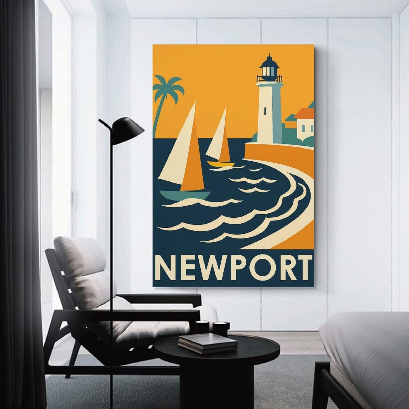 Junmoney Newport Travel Room Decor Wall Art 20x30inch(50x75cm), for Wall Displays, Bedrooms Or Room Updates, Ideal for Building A Coordinated Art Wall