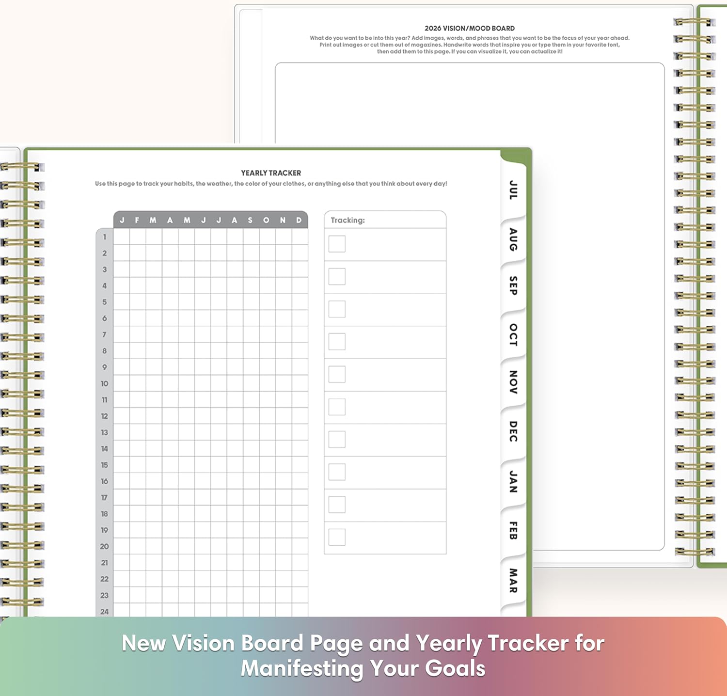 Blue Sky Gen Z 2026-2027 Weekly and Monthly Academic Year Planner Calendar, July 2026 - June 2027, 8.5" x 11", Flexible Interchangeable Cover, Wirebound, Laminated Tabs, Storage Pocket, Coreen