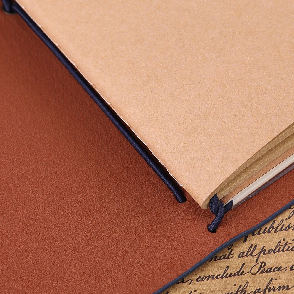 Hztyyier Classic Travel Notebook, Compact Writing Journal, Refillable Notepad for On-the-go Notes, Dark Blue - Image 4