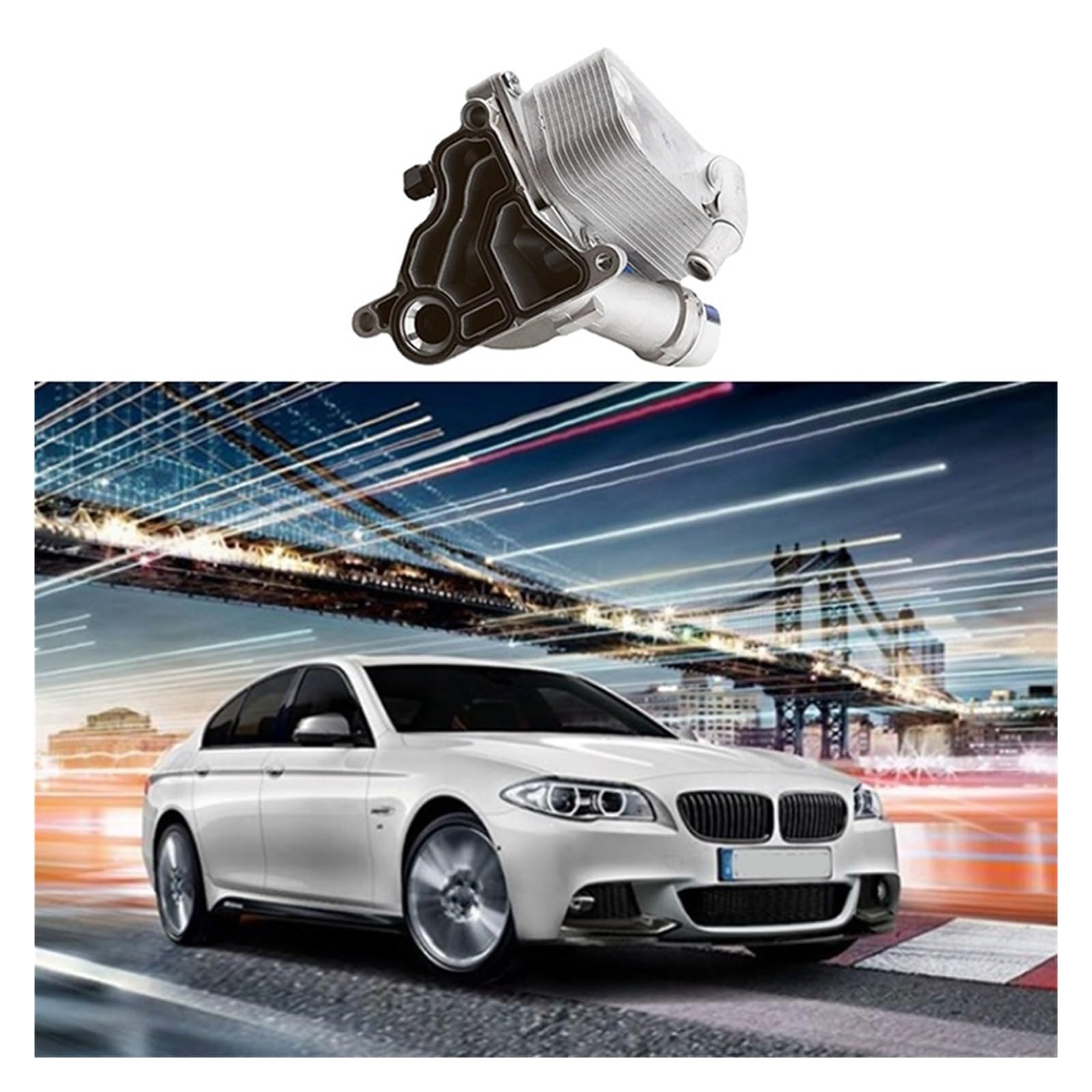 Piezas de Filtro de Aceite for Coche, componente Compatible con BMW 5 Series 2010-2016 X4 2014-2018 Z4 2009-2015, radiador de Aceite 11428637812