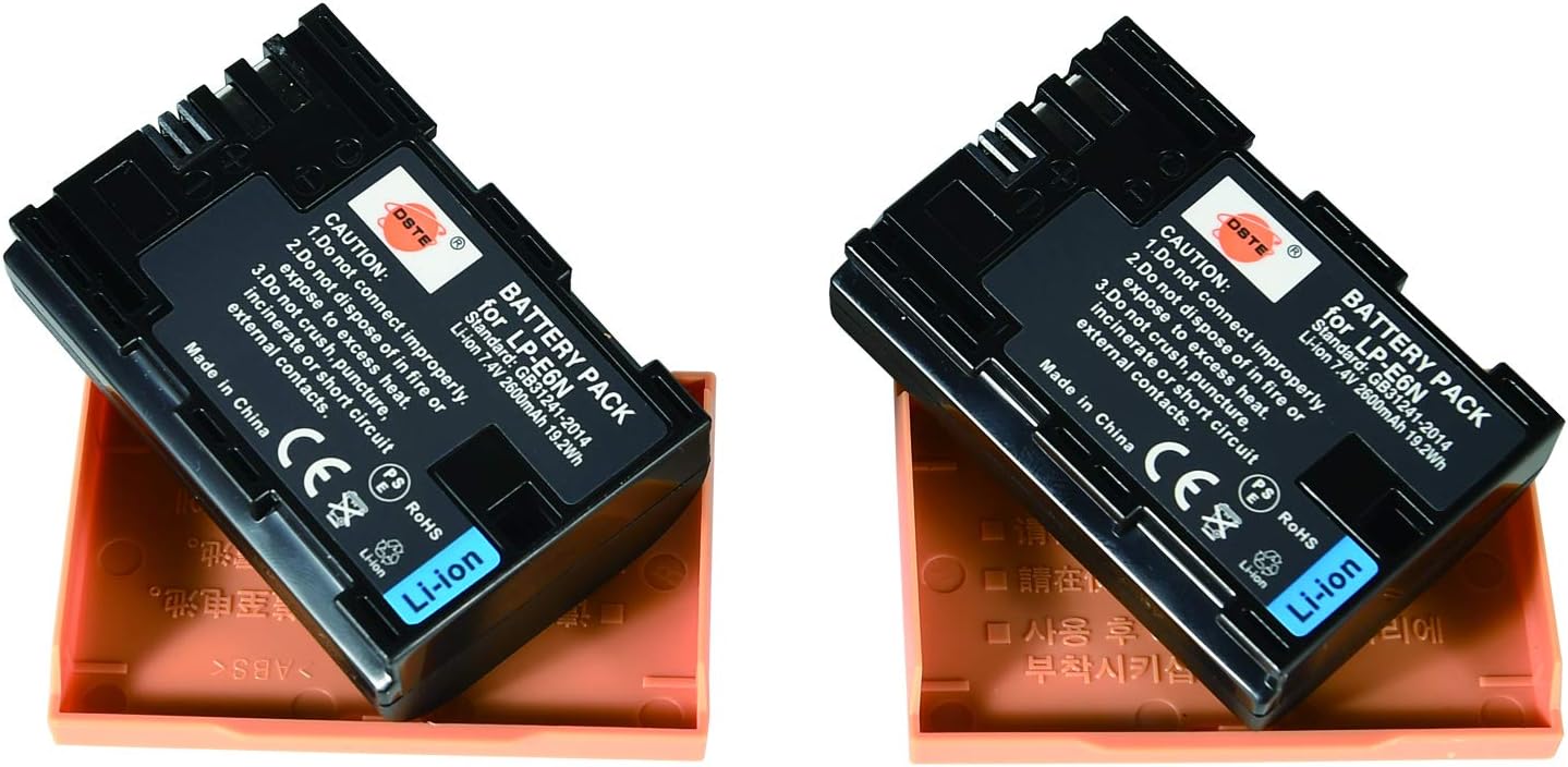 1400mah 7.4v Lithium Battery Lp-e6 For Canon Camera Rechargeable And Reliable With 12-month