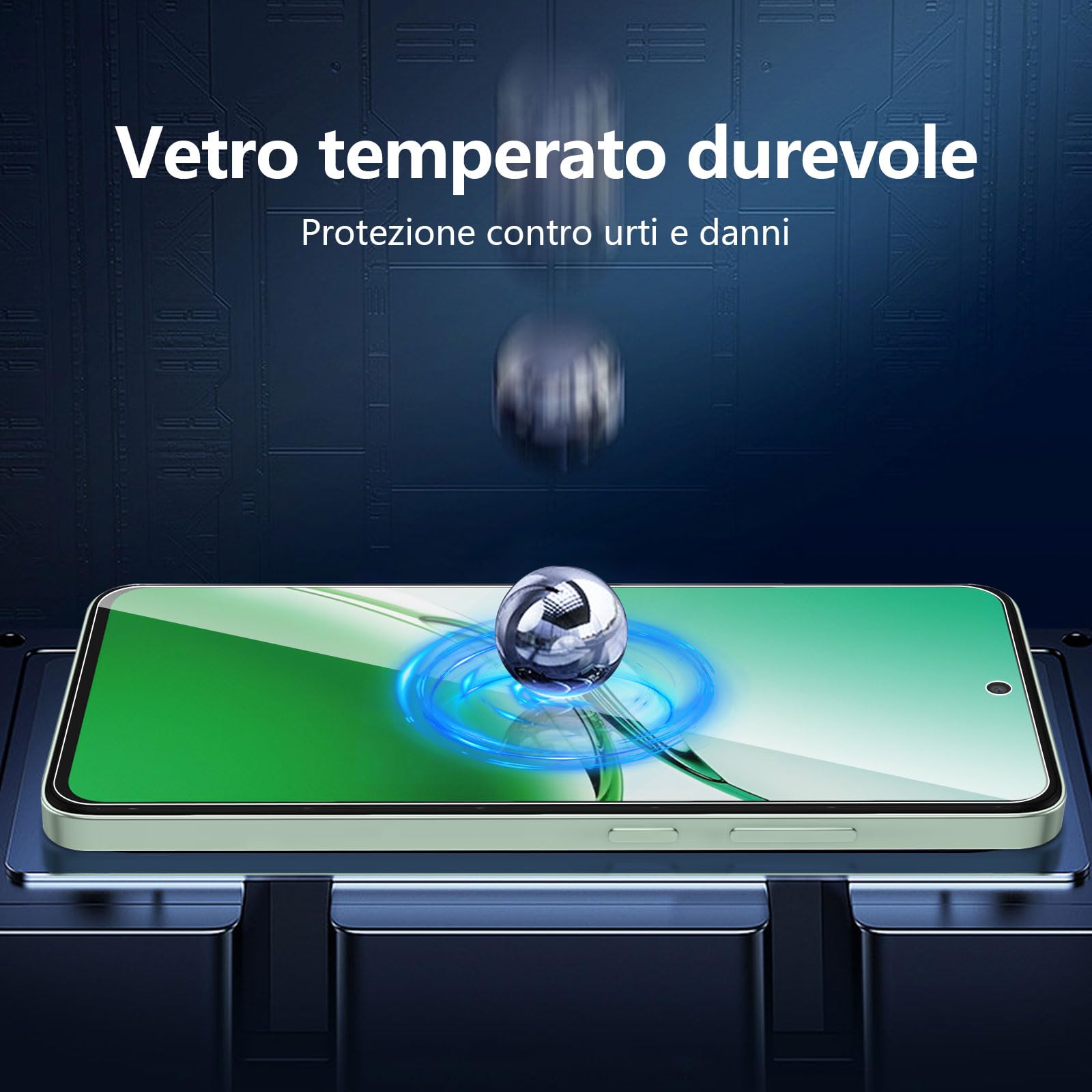 NEW'C 3 Pezzi, Vetro Temperato per OPPO Reno 13 F / 13 FS 5G/4G, Reno12 F 4G, Reno12 FS 5G, Pellicola Prottetiva Anti Graffio, Anti-Impronte, Senza Bolle, Durezza 9H, Trasparente, Ultra Resistente