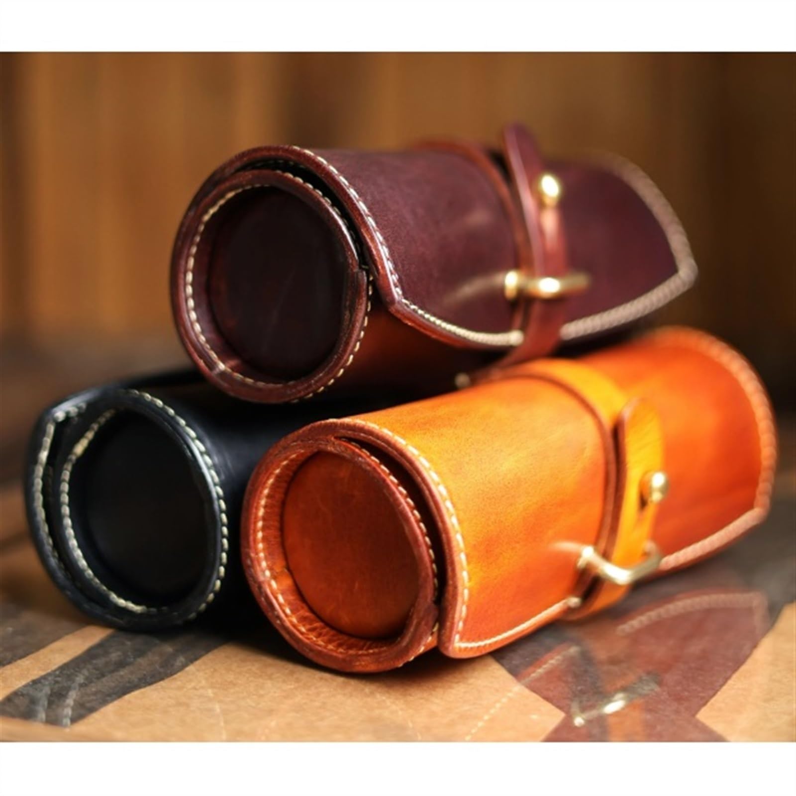 Pudełko do przechowywania Unisex Torba do przechowywania okularów, etui na okulary przeciwsłoneczne o dużej pojemności ręcznie wykonane ze skóry bydlęcej i torby do przechowywania papeterii akcesoria