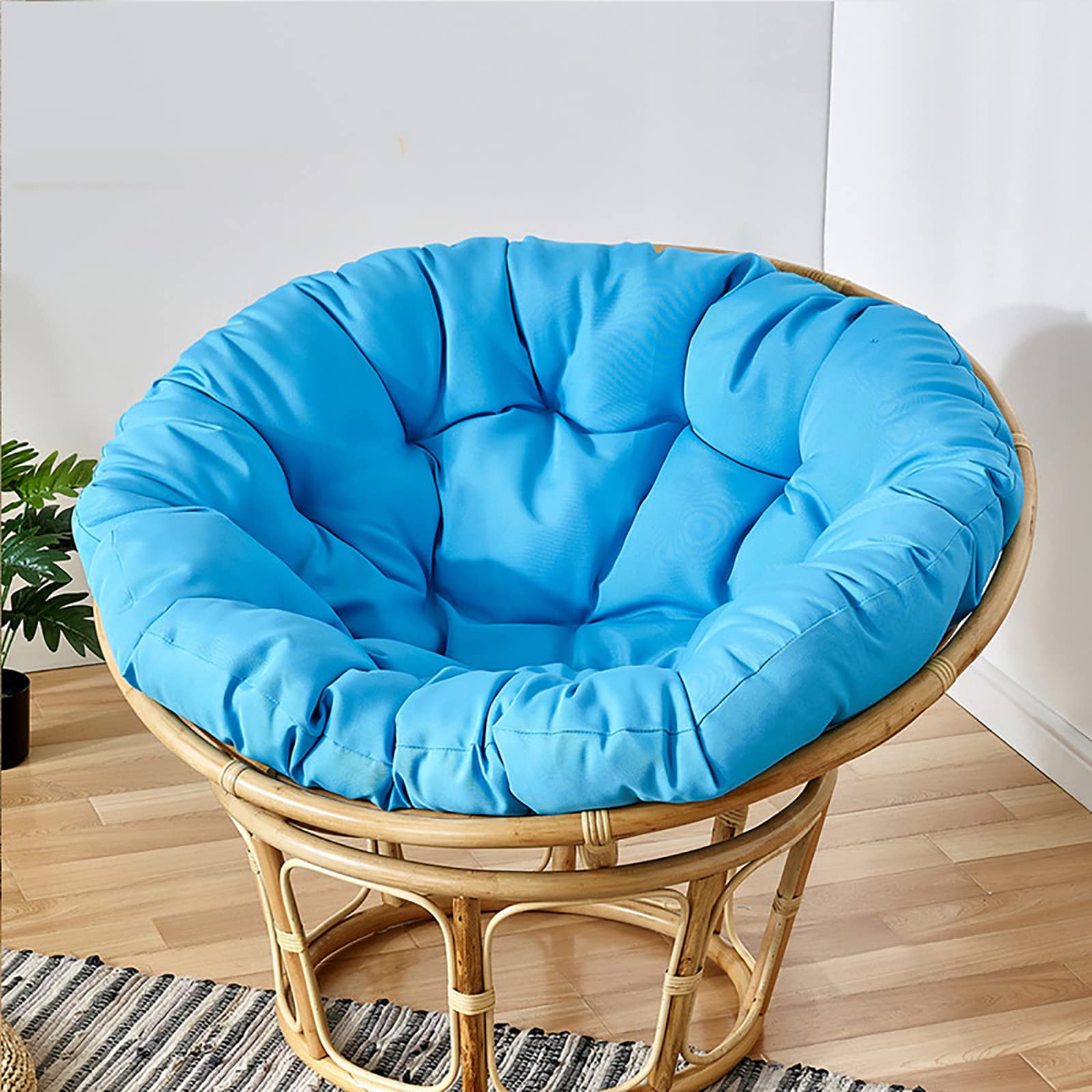Thickened Overstuffed Round Papasan Chair Cushion - Leisure Swing Rocking Chair (N 40x40cm/15.74x15.74in)